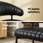 Elegant Black Leather Dining Chairs Set of 4