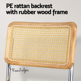 Velvet Rattan Cantilever Dining Chair Set