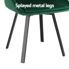 Velvet Green Swivel Dining Chairs Set of 4
