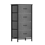Elegant Grey 4-Drawer Tallboy Dresser
