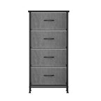 Elegant Grey 4-Drawer Tallboy Dresser