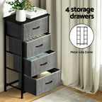 Elegant Grey 4-Drawer Tallboy Dresser