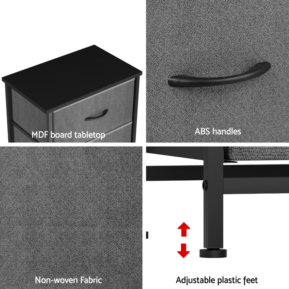 Elegant Grey 4-Drawer Tallboy Dresser