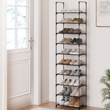 10-Tier Stackable Shoe Rack for Organized Storage