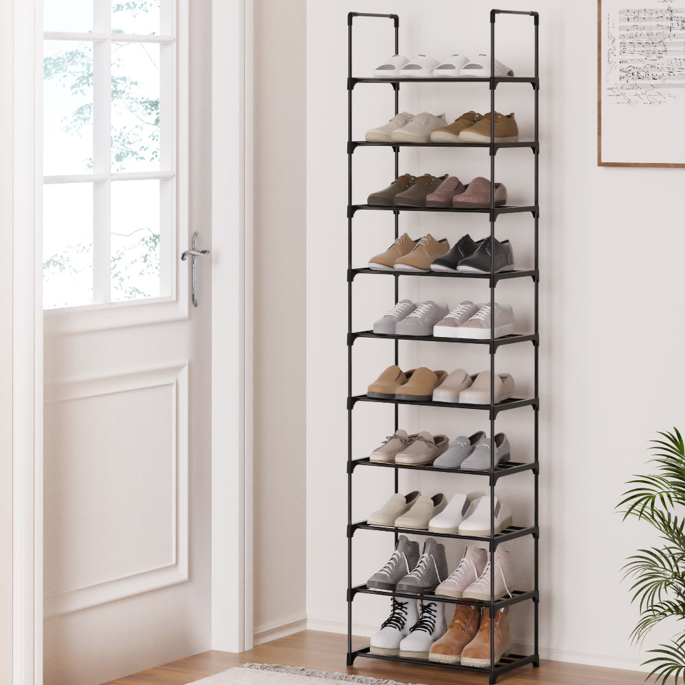 10-Tier Stackable Shoe Rack for Organized Storage