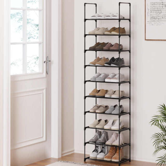 10-Tier Stackable Shoe Rack for Organized Storage