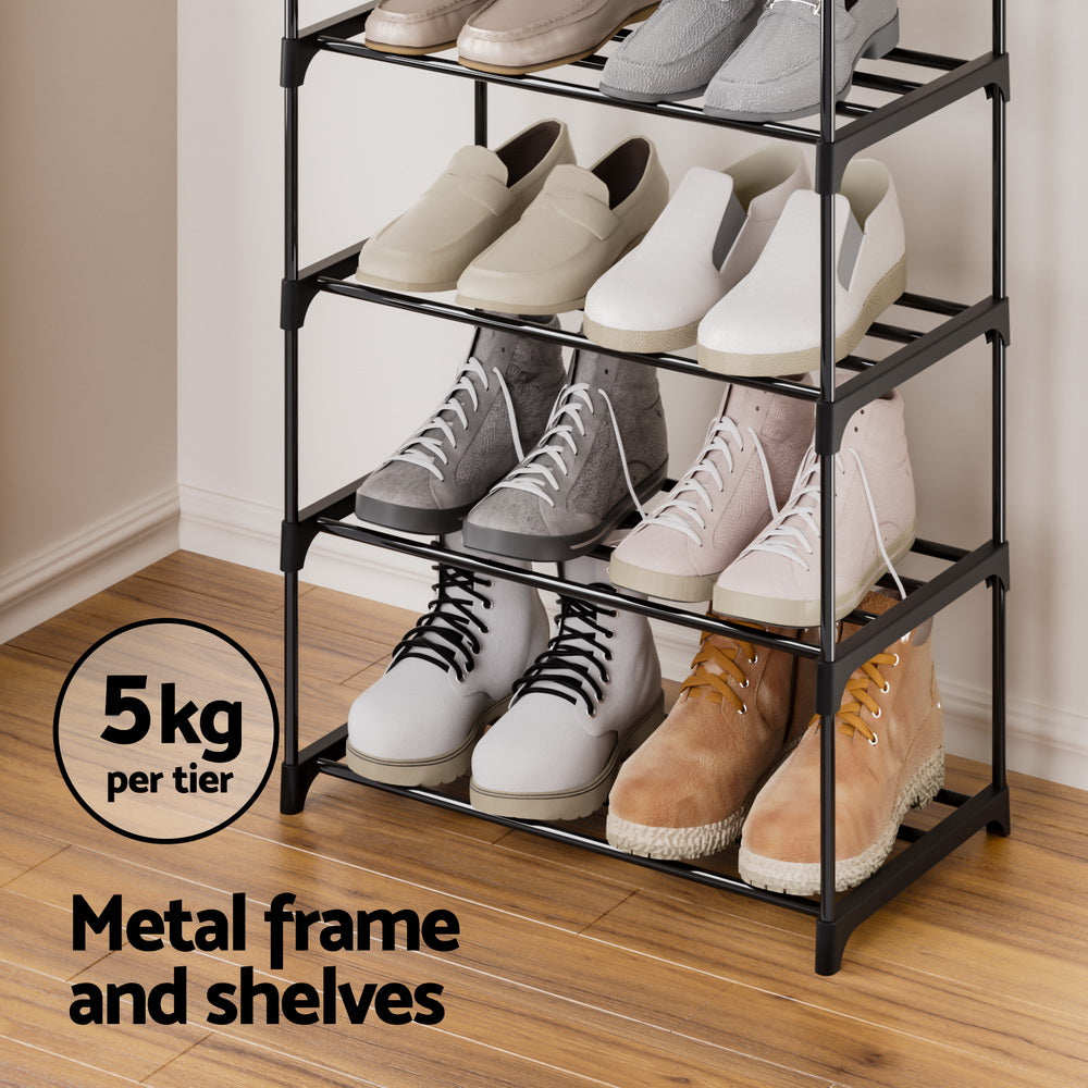 10-Tier Stackable Shoe Rack for Organized Storage