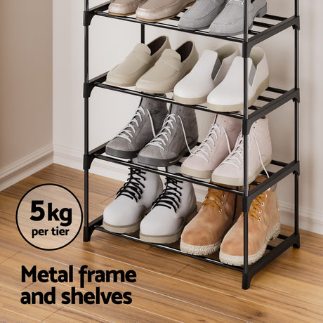 10-Tier Stackable Shoe Rack for Organized Storage