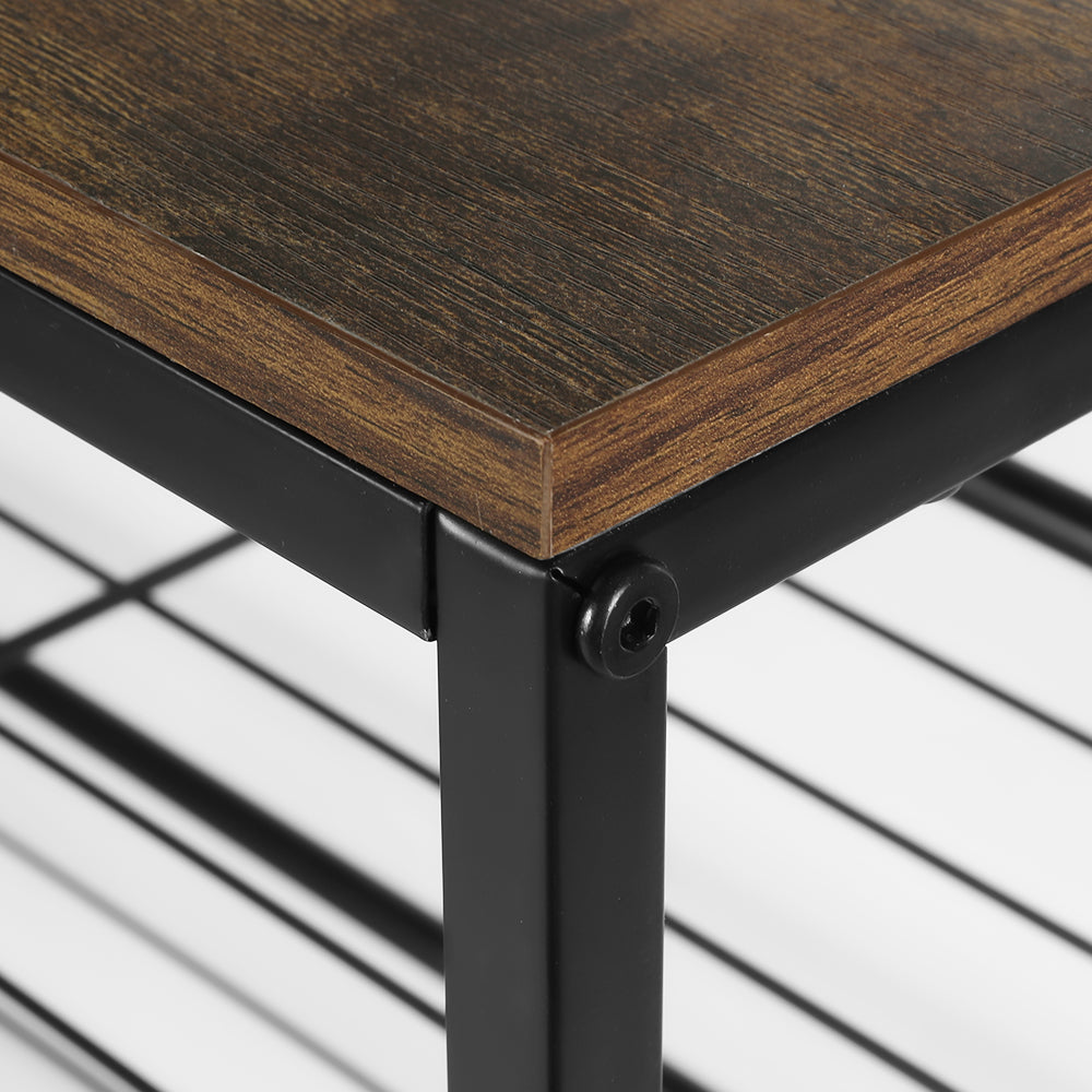 5-Tier Walnut Shoe Rack for 25 Pairs