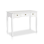 Vintage White Console Table with 3 Drawers