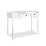 Vintage White Console Table with 3 Drawers