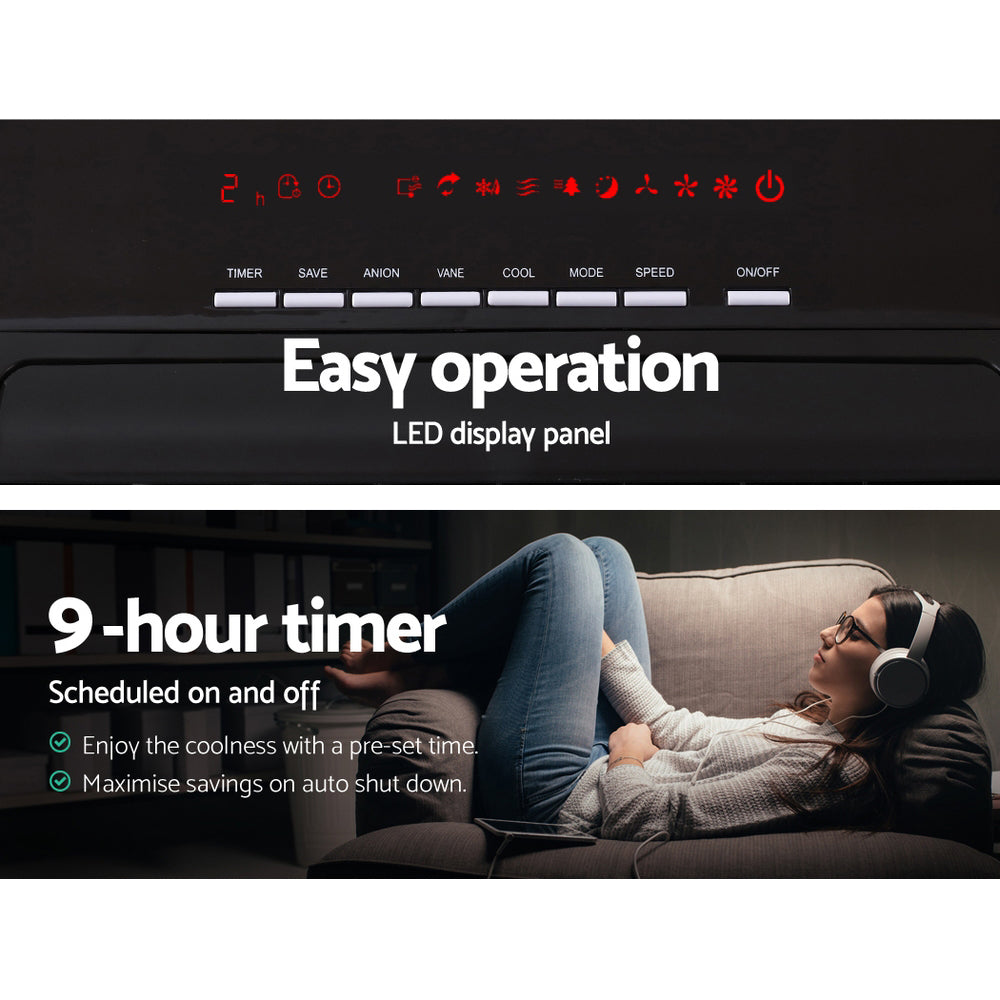 Devanti 8L Evaporative Air Cooler and Humidifier with Remote Control