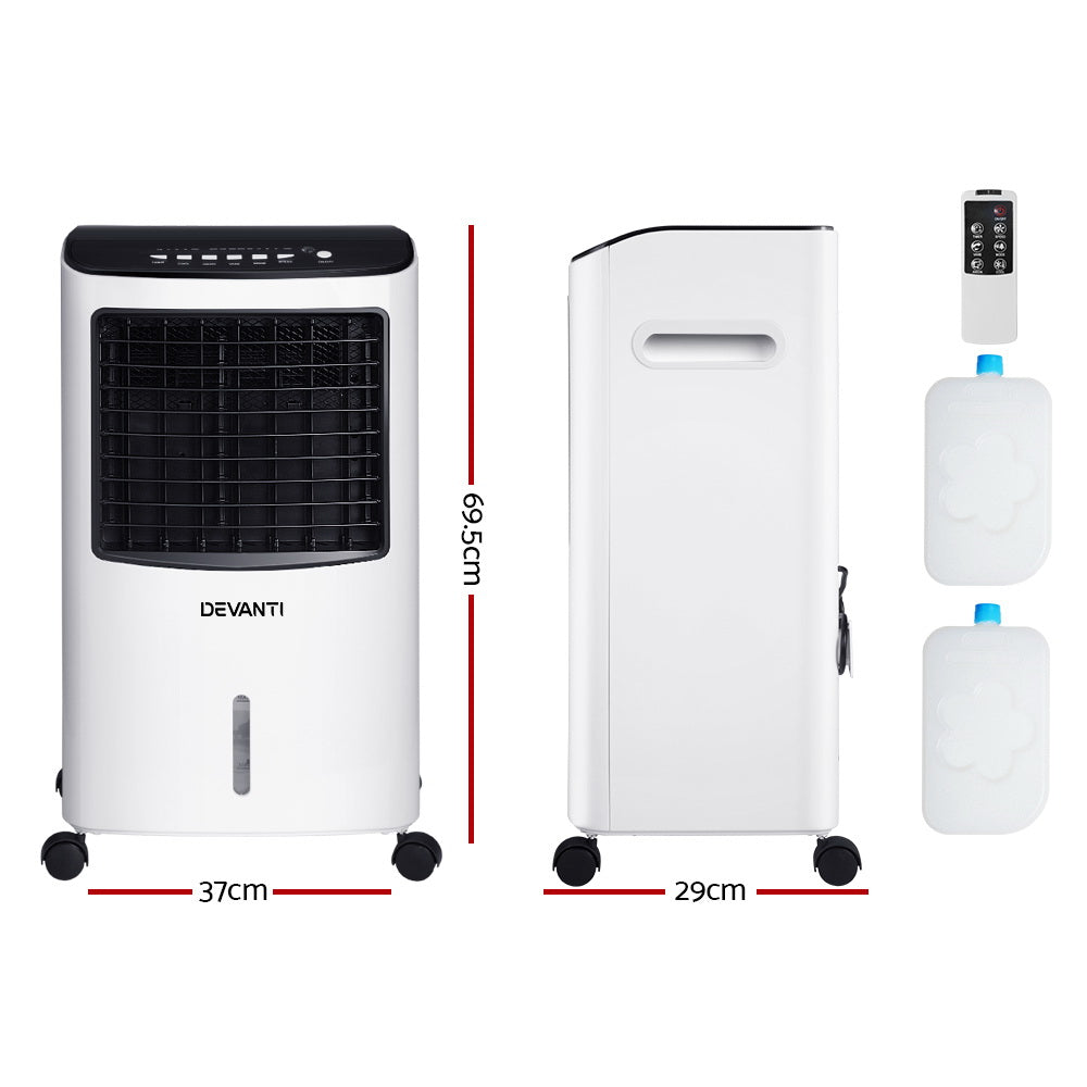 Devanti 4-in-1 Evaporative Air Cooler Conditioner with 8L Tank