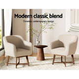 Artiss Aston Beige Tub Armchair - Modern Luxury and Comfort