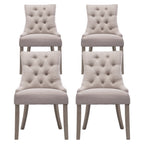 Elegant Linen French Provincial Dining Chair Set