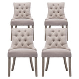 Elegant Linen French Provincial Dining Chair Set