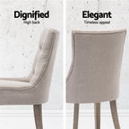 Elegant Linen French Provincial Dining Chair Set