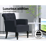 Artiss Charcoal Lothair Wingback Armchair