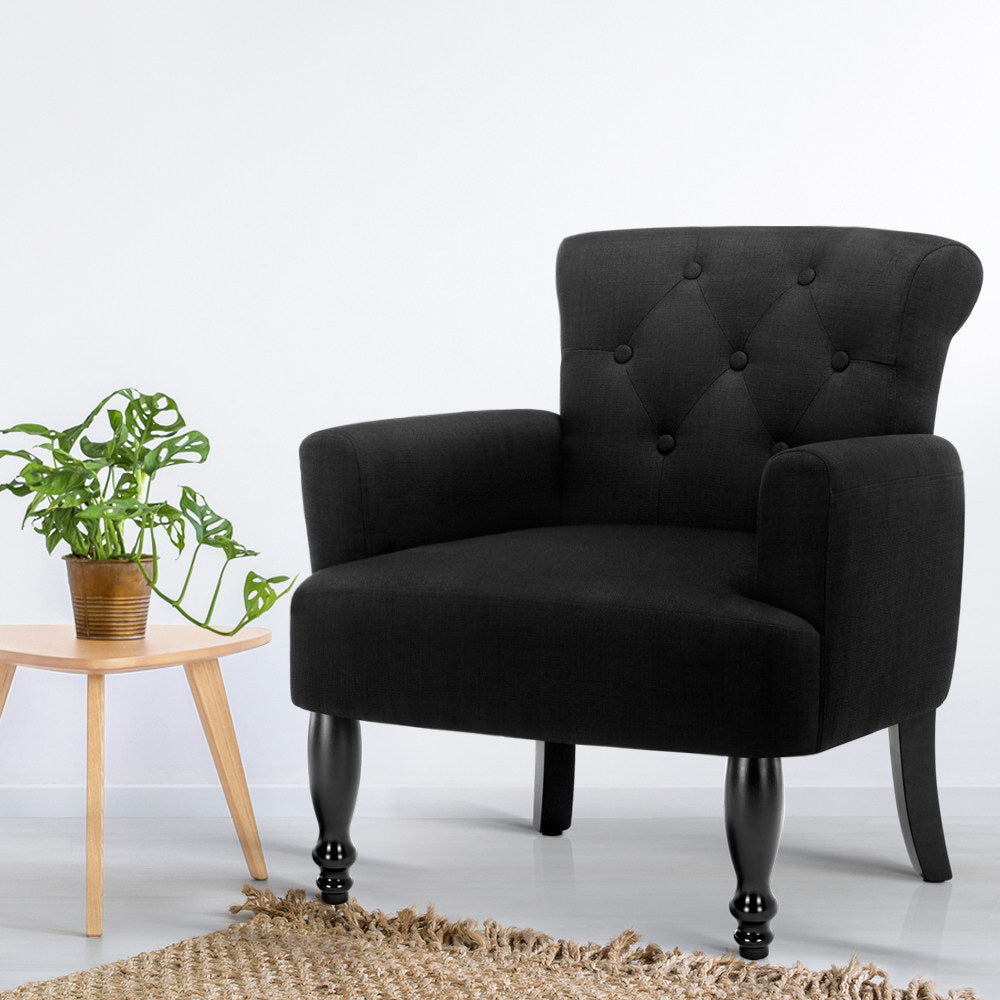 Artiss Charcoal Lothair Wingback Armchair