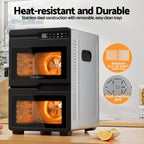 Devanti 12 Trays Food Dehydrator Dual-Zone Stainless Steel Fruit Jerky Dryer