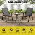 Gardeon Stackable Outdoor Dining Chair Set