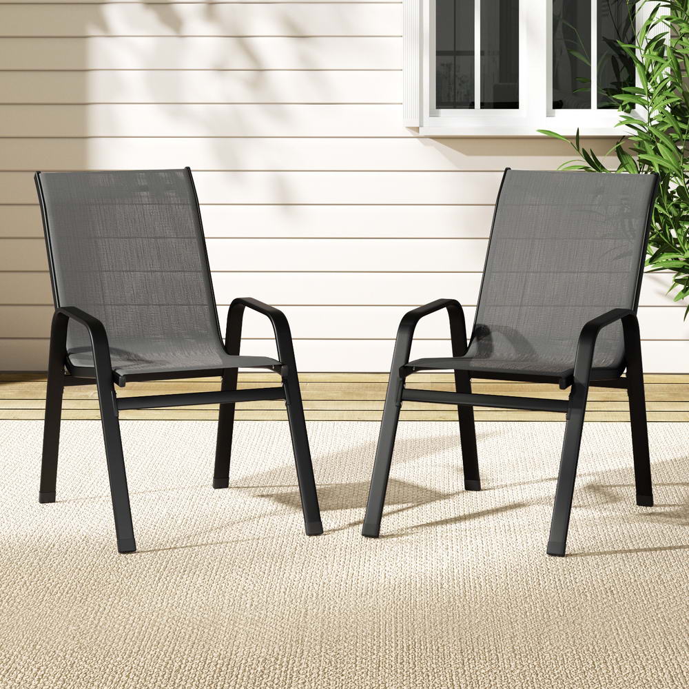 Gardeon Stackable Outdoor Dining Chair Set