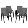 Gardeon 4-Piece Stackable Outdoor Dining Chairs