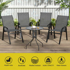 Gardeon Stackable Outdoor Dining Chairs Set