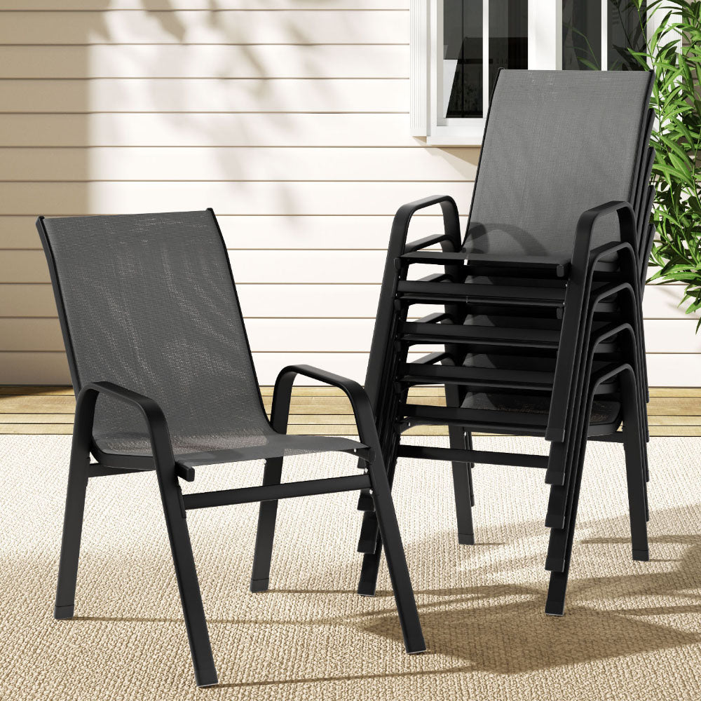 Gardeon Stackable Outdoor Dining Chairs Set