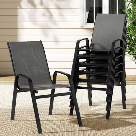 Gardeon Stackable Outdoor Dining Chairs Set