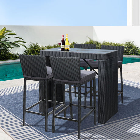 Gardeon 5-Piece Outdoor Bar Set