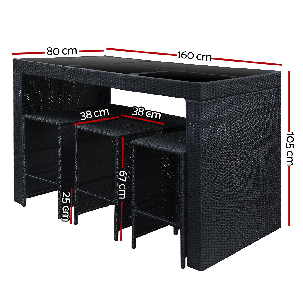 Gardeon 7-Piece Outdoor Bar Set