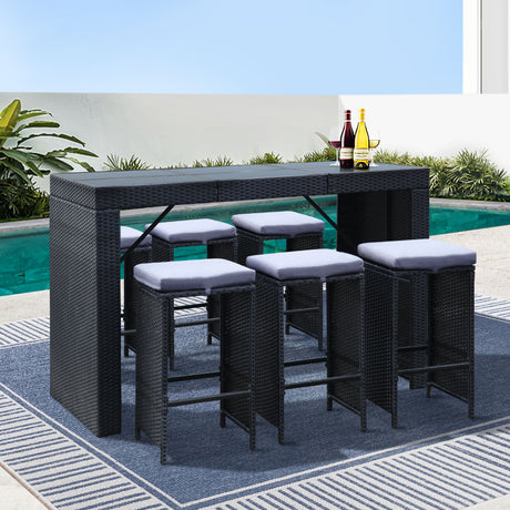 Gardeon 7-Piece Outdoor Bar Set