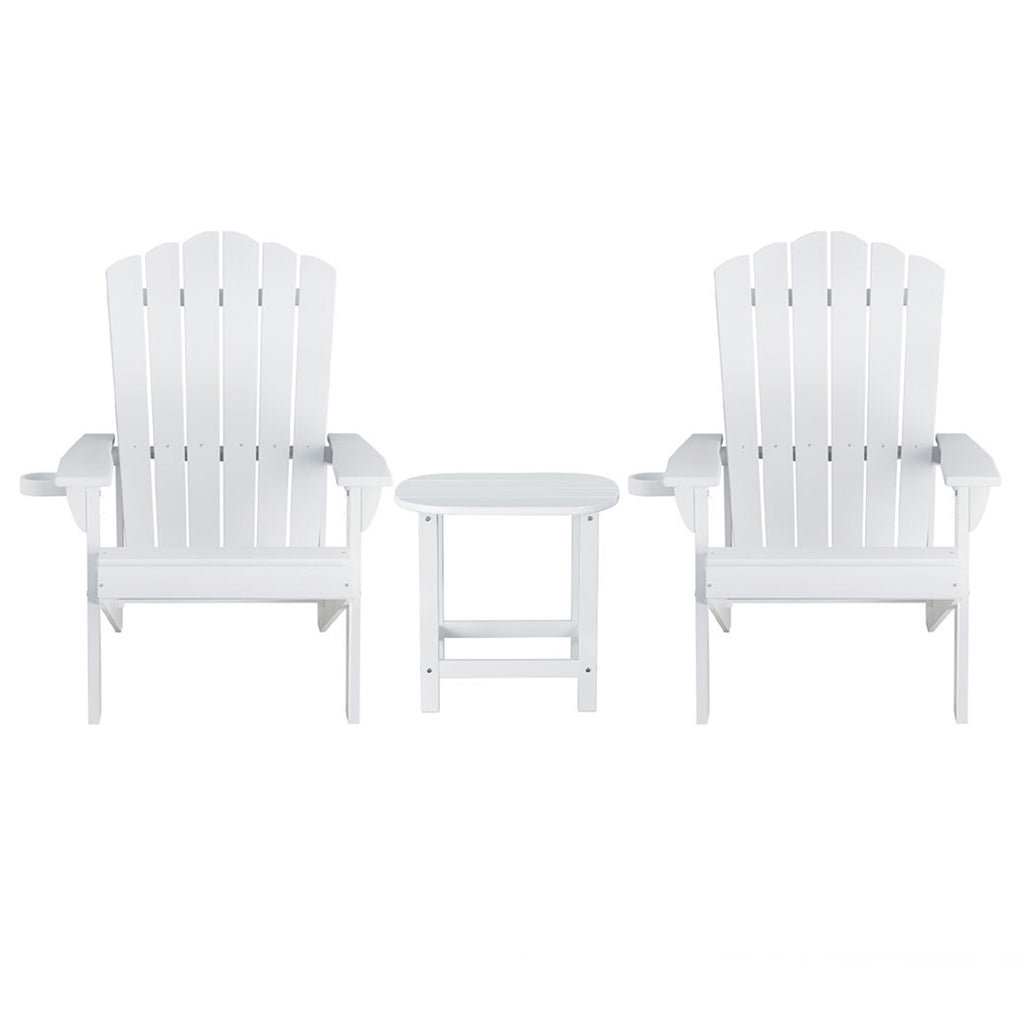 Gardeon HDPE 3-Piece Adirondack Patio Set