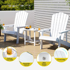 Gardeon HDPE 3-Piece Adirondack Patio Set