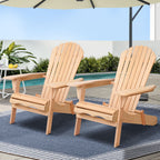 Gardeon Fir Wood Adirondack Chairs - Set of 2