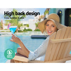 Gardeon Fir Wood Adirondack Chairs - Set of 2