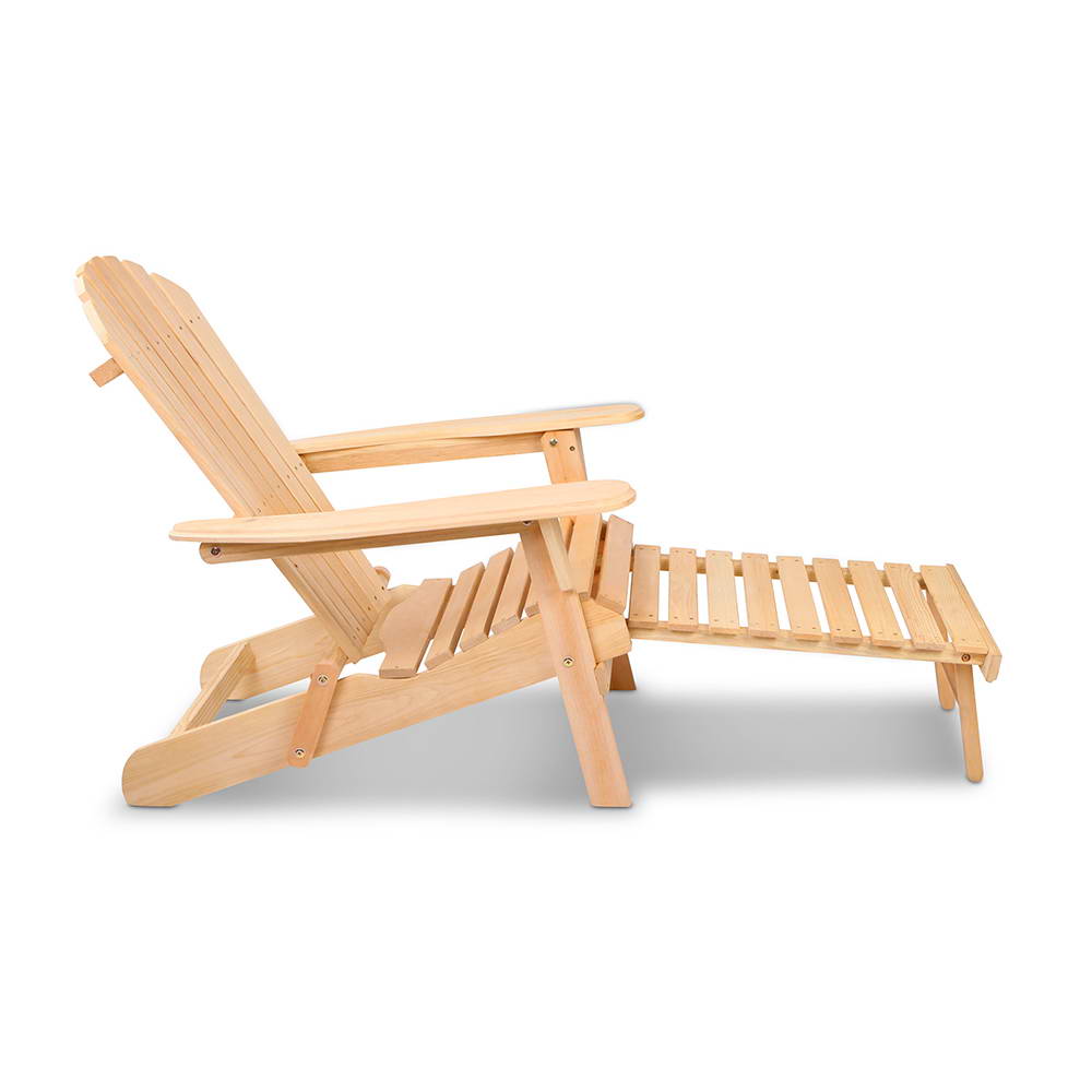 Gardeon Natural Wood Adirondack Chairs