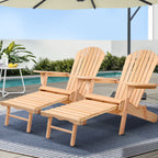 Gardeon 2PC Wooden Adirondack Chair Set