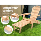 Gardeon 2PC Wooden Adirondack Chair Set