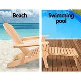 Gardeon 2PC Wooden Adirondack Chair Set