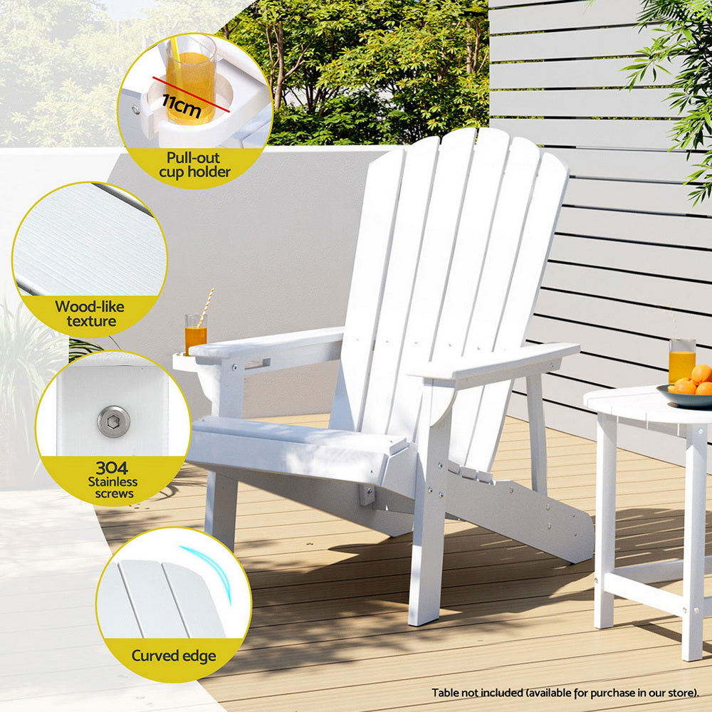 Gardeon Weather-Resistant Adirondack Beach Chair