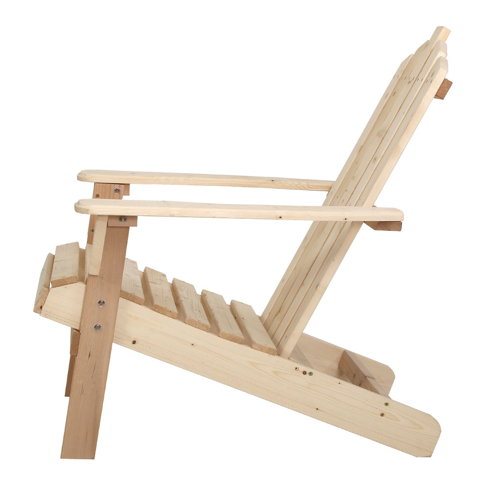 Gardeon Deluxe 3PC Adirondack Chair Set