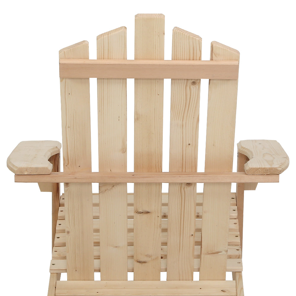 Gardeon Deluxe 3PC Adirondack Chair Set