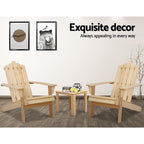 Gardeon Deluxe 3PC Adirondack Chair Set