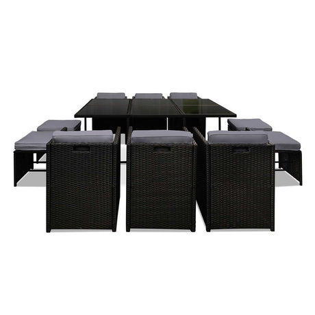 Gardeon 11-Piece Premium Wicker Dining Set