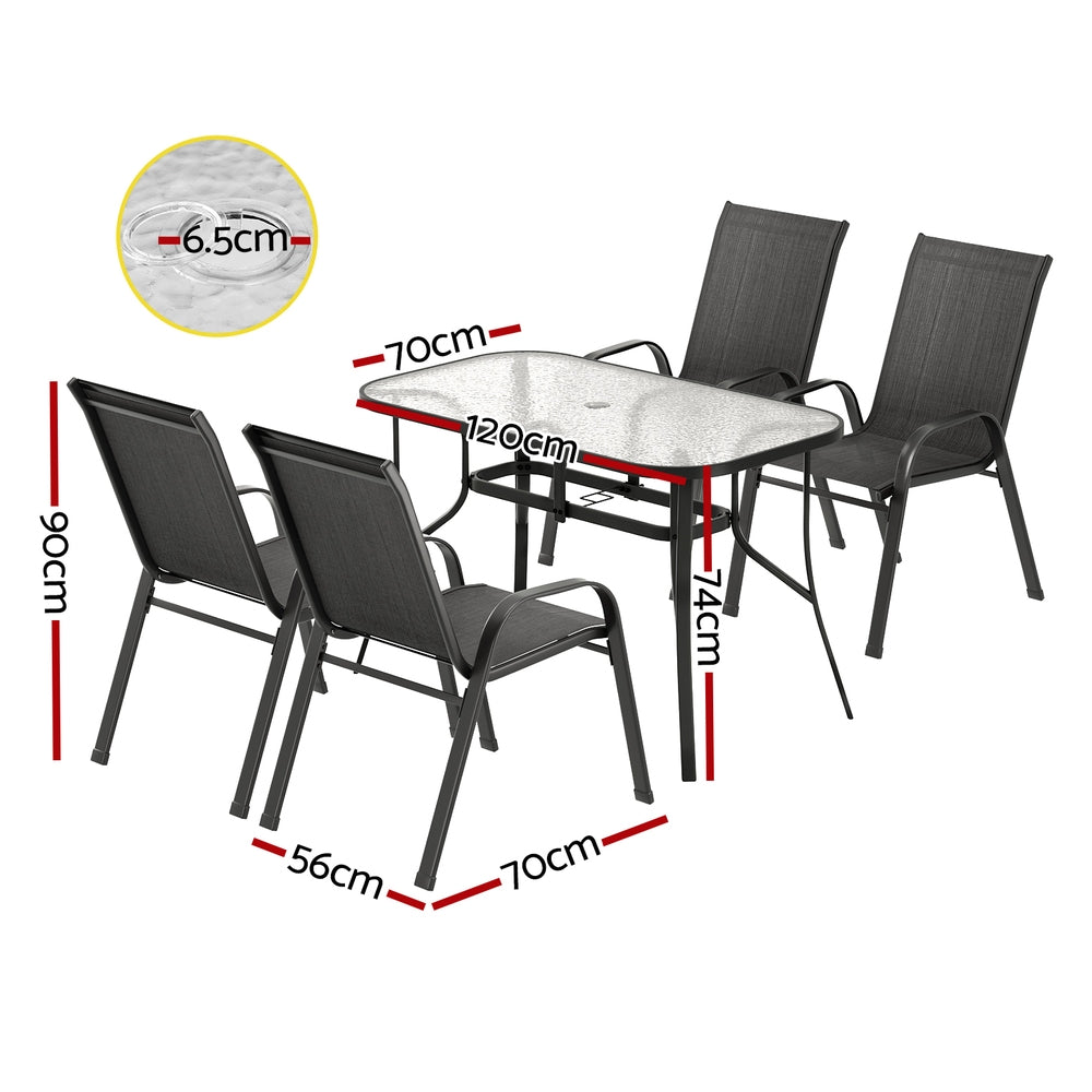 Gardeon 5PC Elegant Outdoor Dining Set