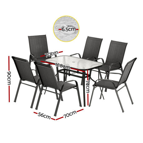 Gardeon 7-Piece Outdoor Dining Set