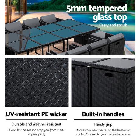 Gardeon 13-Piece Premium Outdoor Dining Set