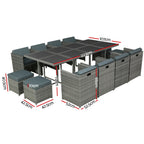 Gardeon Elegant 13-Piece Outdoor Dining Set